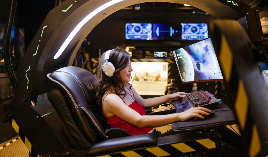 woman gaming