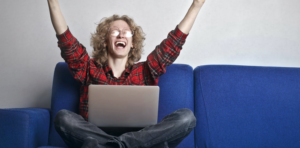 man with laptop